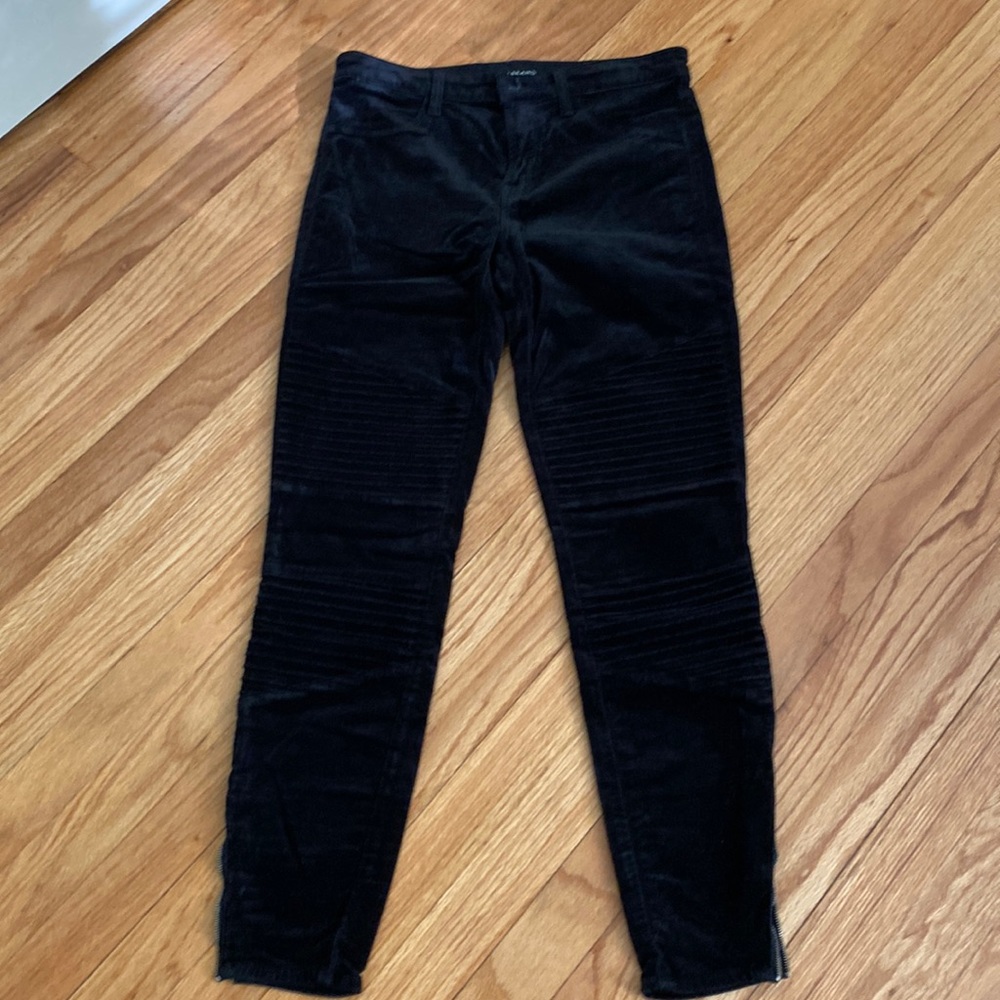 J Brand black velvet feel pants